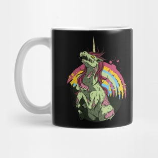 Zombie Unicorn Halloween Design Mug